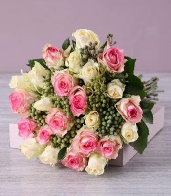 Pink And Cream Rose Bouquet