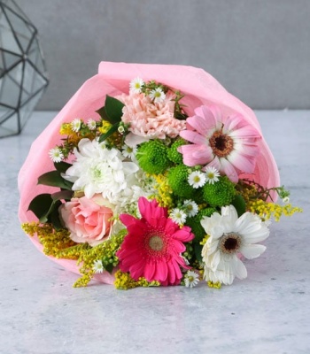 Pink and White Flower Bouquet Arrangement