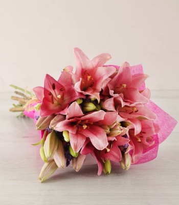 Pink Asiflorum Lily Bouquet