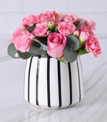 Pink Flowers In Pot