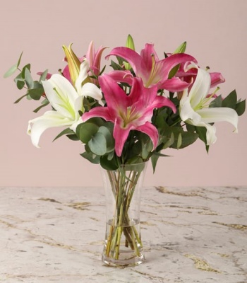 Pink Lily Flower Arrangement