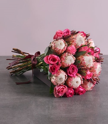 Protea And Rose In Box