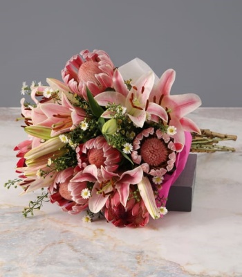 Protea And Stargazer Bouquet