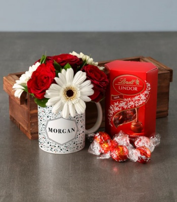 Rose And Chocolates In Mug