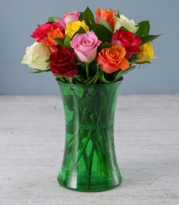 Rose In Glass Vase