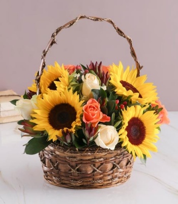 Sunflower Basket