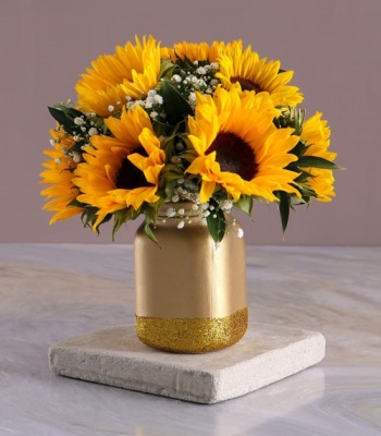 Sunflowers In Jar