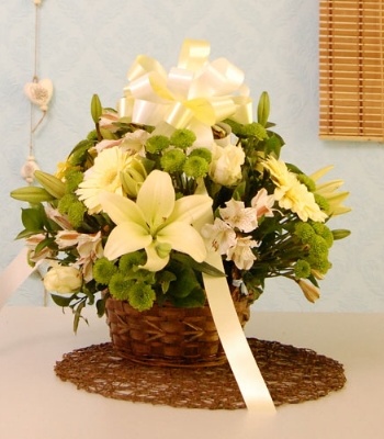 Sympathy Flower Basket