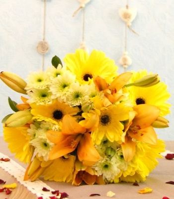 Yellow And Orange Flower Bouquet