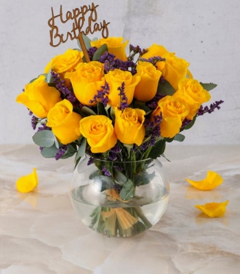 Yellow Birthday Roses