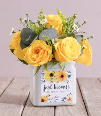 Yellow Rose Arrangement