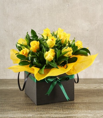 Yellow Roses In Handbag