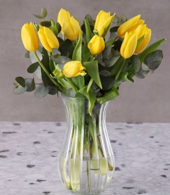 Yellow Tulip Arrangement