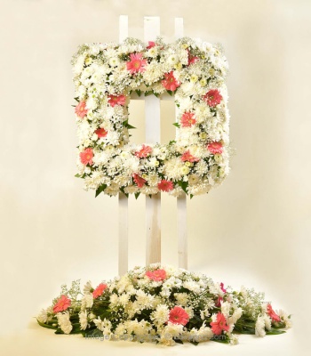 Funeral Flower Combo - Wreath and Casket