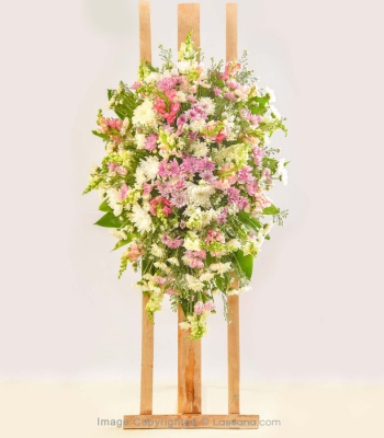 Funeral Flower Wreath - Chrysanthemums and Snapdragon