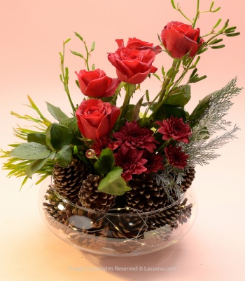 Holiday Season Flower Arrangement