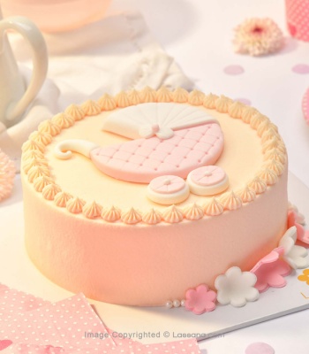 New Born Baby Girl Cake - 500G (1.1LBS)