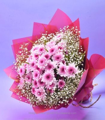 Pink Chrysanthemums Bouquet