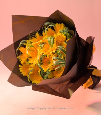 Yellow Gerbera Flower Bouquet