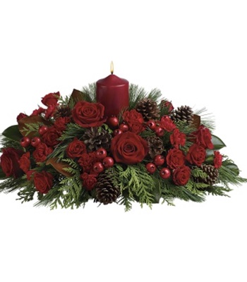 Beautiful Christmas Floral Centerpiece