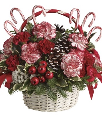 Fun Festive Christmas Flower Basket