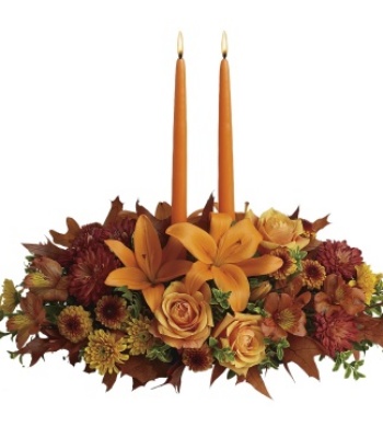 Halloween Flowers Centerpiece