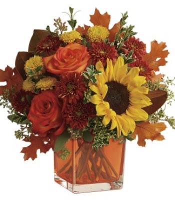 Sunflower And Rose Arrangement