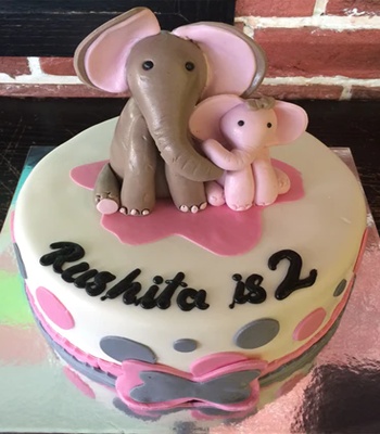 Cream Cake Elephant Theme