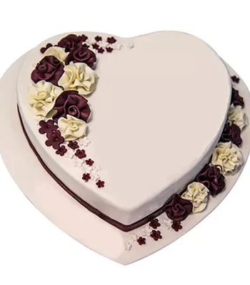 Marble Cake Heart Shape