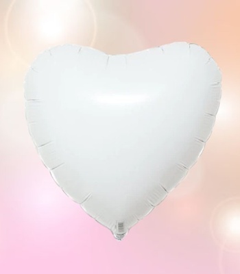 White Heart Balloon