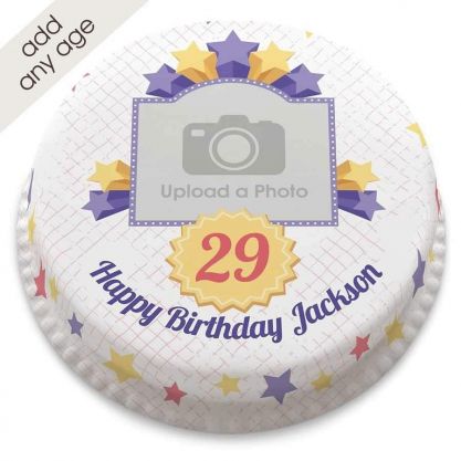 Any Age Starry Photo Cake