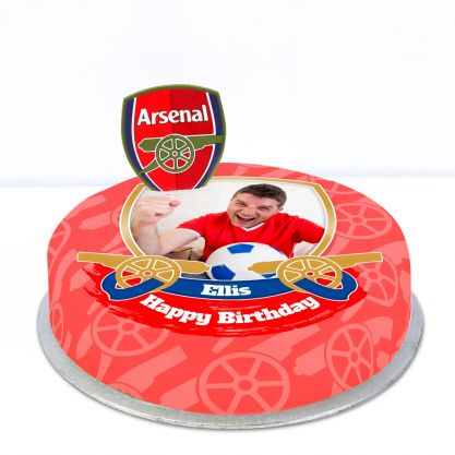 Arsenal Themed Photo Cake