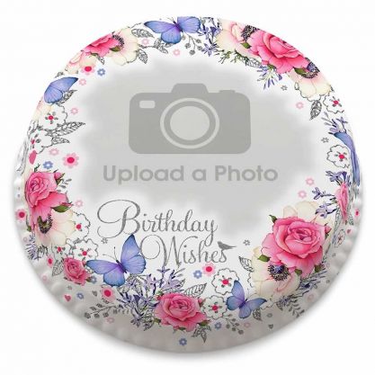 Birthday Wreath Photo Cake