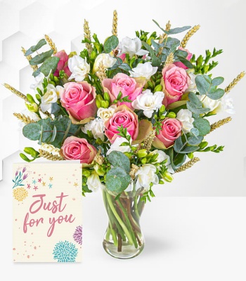 Freesia Roses With Card