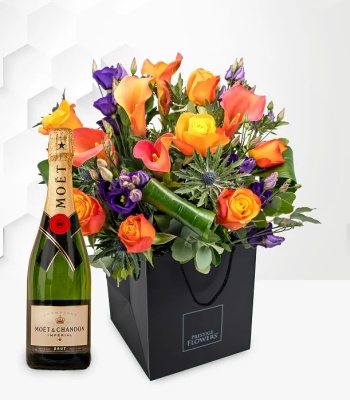 Fresh Flowers And Moet Champagne