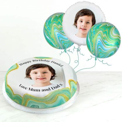 Green Marble Photo Gift Set