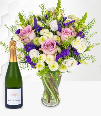 Mix Flower And Champagne Gift Combo