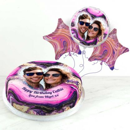 Purple Marble Photo Gift Set