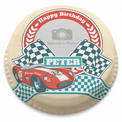 Racing Car Photo Cake