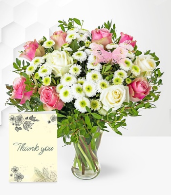 Roses And Thank You Card