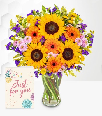 Sunflower Bouquet With Card