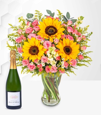 Sunflower With Champagne