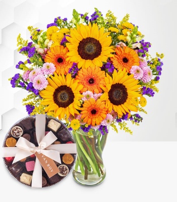 Sunshine Bouquet With Belgian Chocolates