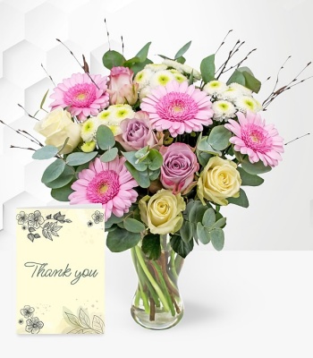 Thank You Flowers And Thank You Card