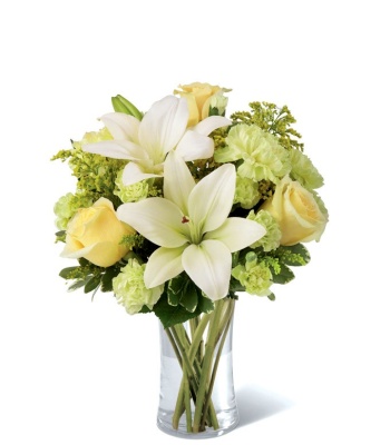 Assorted Flowers in Square Vase