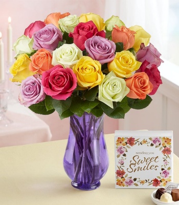 Assorted Roses - Two Dozen