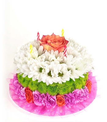 Birthday Cake - Floral Design