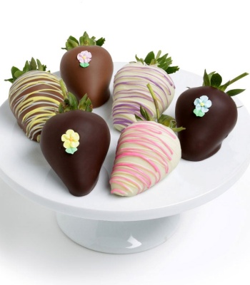 Chocolate Covered Strawberries - Flower Theme