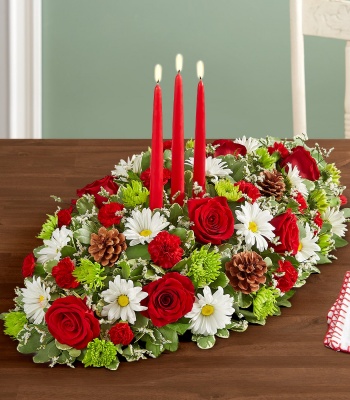 Christmas Centerpiece with Candles