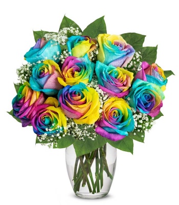 Dozen Rainbow Roses